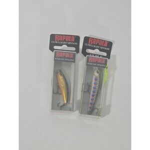 Rapala Rainbow Trout ULM 6 & Gold ULM 4 Ultra Light Minnow Finesse Sinking Lot